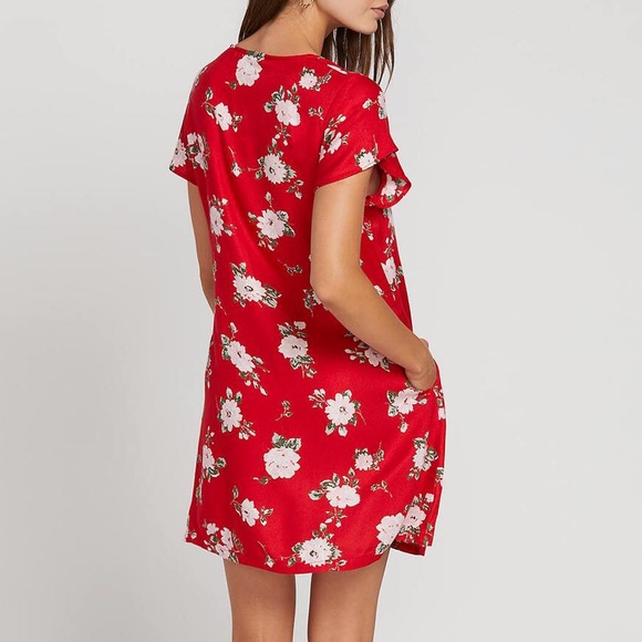 NWT Volcom Now or Now Short-Sleeve Floral Dress - Picture 3 of 11